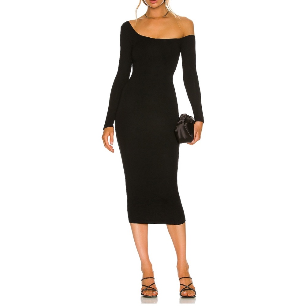 Re Ona Off Shoulder Dress in Black XS